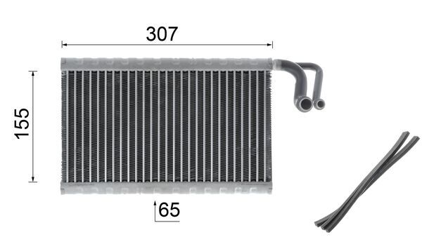 Evaporator, air conditioning - AE 68 000P MAHLE