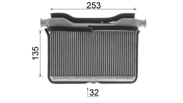 Scambiatore calore, Riscaldamento abitacolo - AH 189 000P MAHLE