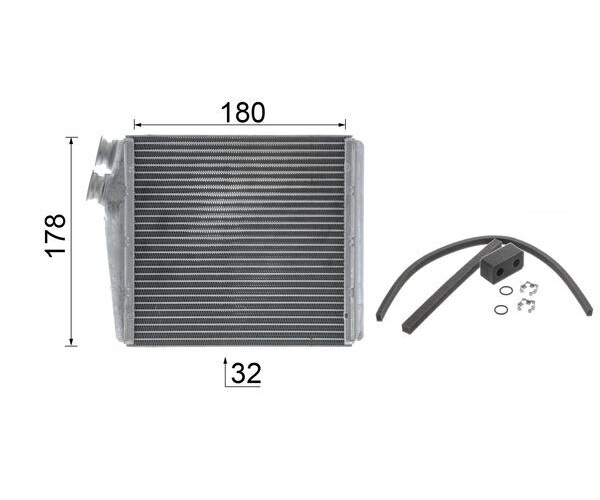 Heat Exchanger, interior heating - AH 192 000P MAHLE