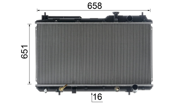 Radiator, engine cooling - CR 740 000S MAHLE
