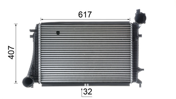 Intercooler, charger - CI 166 000P MAHLE