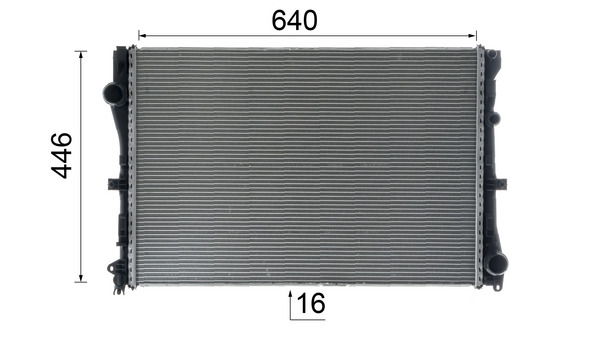 Radiator, engine cooling - CR 2100 000P MAHLE