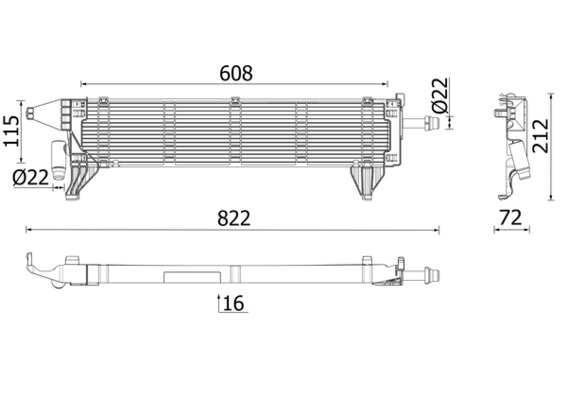 Radiator, engine cooling - CR 2636 000P MAHLE