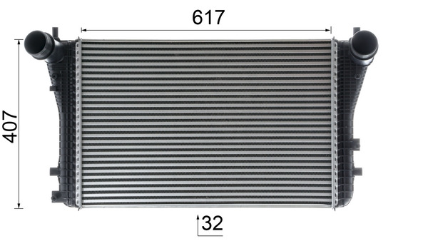 Intercooler, charger - CI 208 000P MAHLE