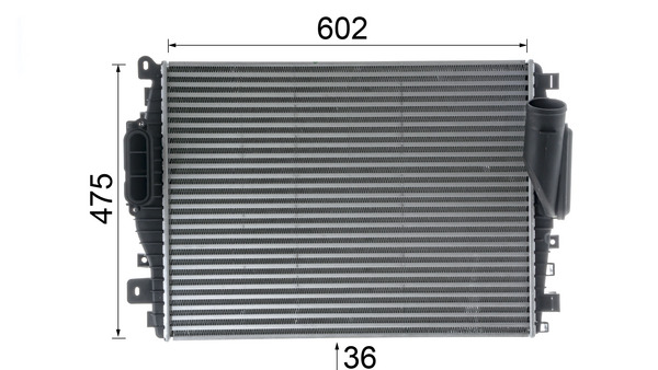 Intercooler, charger - CI 376 000P MAHLE