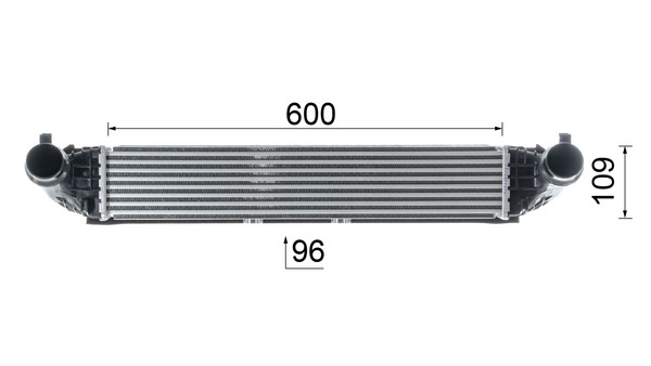 Intercooler, charger - CI 611 000P MAHLE