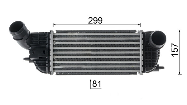 Intercooler, charger - CI 613 000P MAHLE
