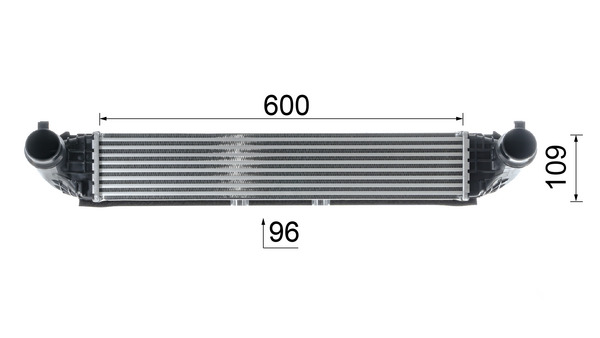 Intercooler, charger - CI 615 000P MAHLE