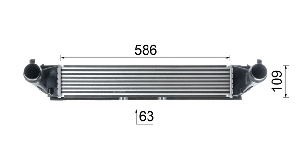 Intercooler, charger - CI 620 000P MAHLE