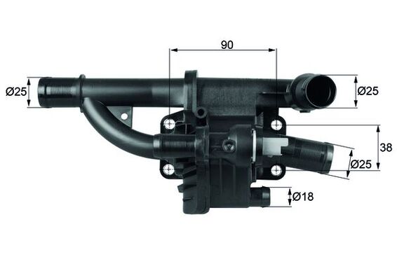 Termostato, Refrigerante - TH 40 83 MAHLE