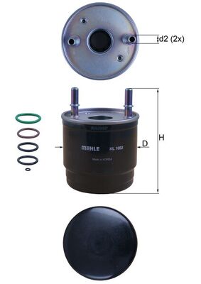 Fuel filter - KL 1002D MAHLE