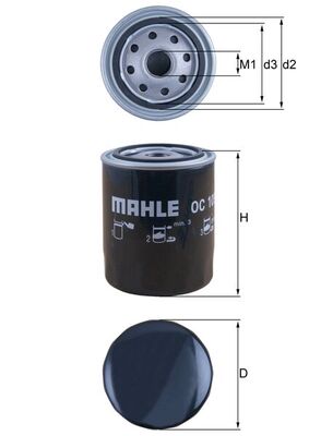 Oil Filter - OC 105 MAHLE