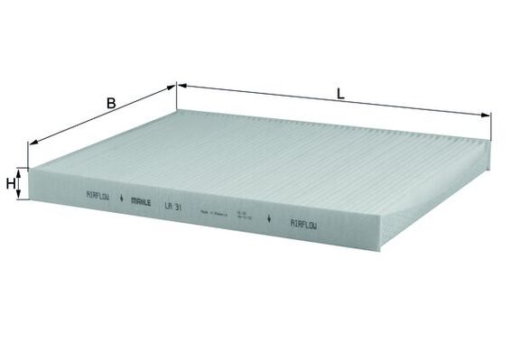 Filter, interior air - LA 31 MAHLE