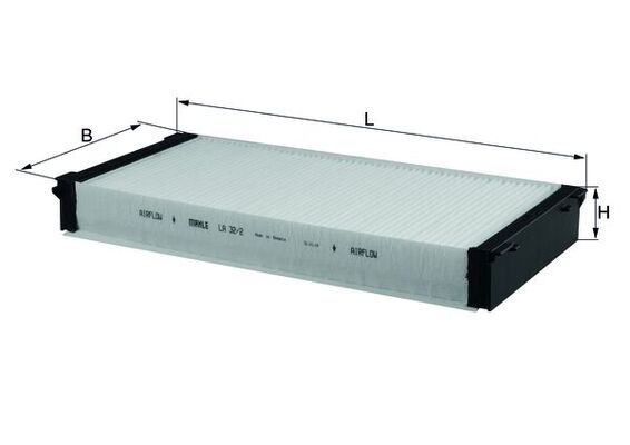 Filter, interior air - LA 32/2 MAHLE