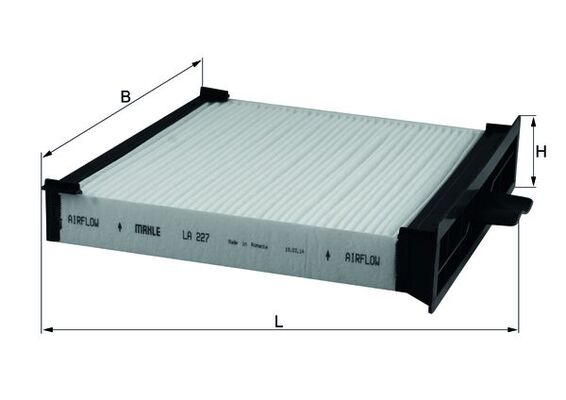 Filter, interior air - LA 227 MAHLE