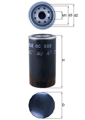 Oil Filter - OC 502 MAHLE