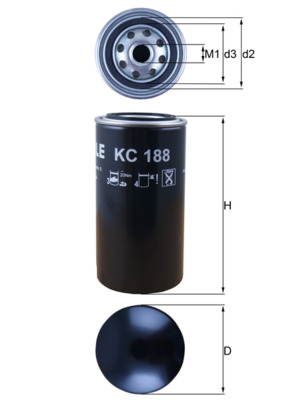 Fuel filter - KC 188 MAHLE