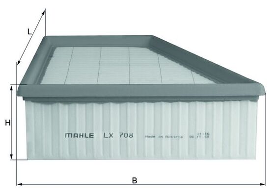 Filtro aria - LX 708 MAHLE