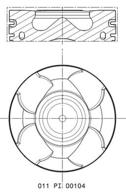 Piston - 011 PI 00104 000 MAHLE
