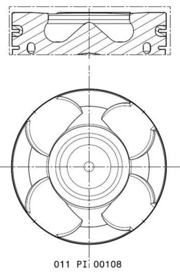 Piston - 011 PI 00108 000 MAHLE