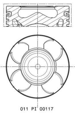stūmoklis - 011 PI 00117 002 MAHLE