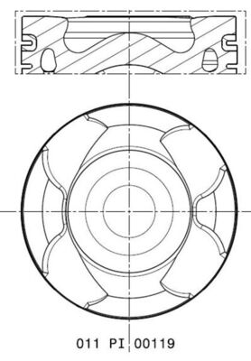 Kolben - 011 PI 00119 000 MAHLE