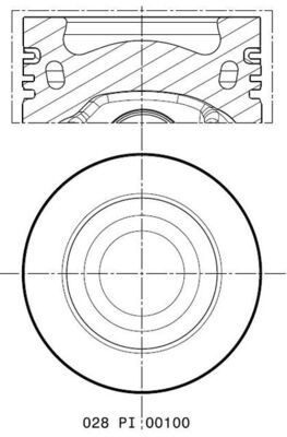 Поршень - 028 PI 00100 001 MAHLE