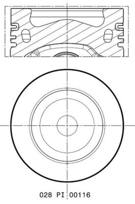Pistone - 028 PI 00116 000 MAHLE