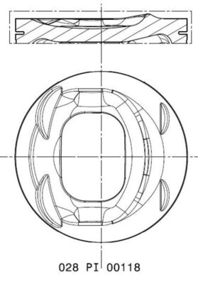 Kolben - 028 PI 00118 001 MAHLE