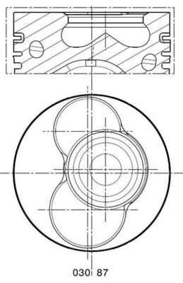 Kolben - 030 87 00 MAHLE