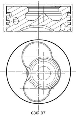 Piston - 030 97 02 MAHLE