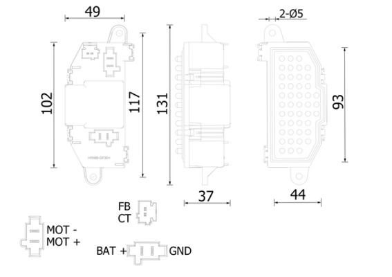 Regulator, passenger compartment fan - ABR 118 000S MAHLE