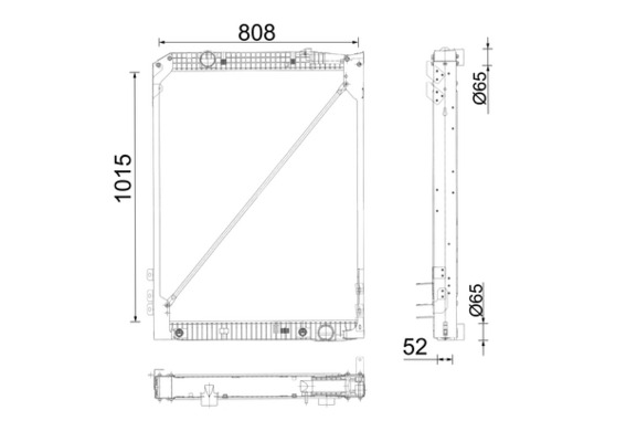 Radiator, engine cooling - CR 686 001P MAHLE