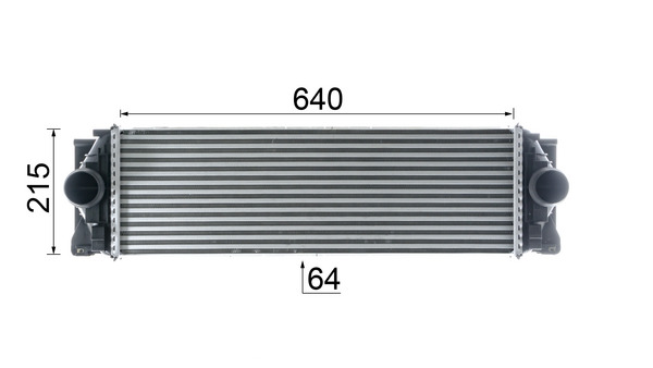 Intercooler, charger - CI 368 000P MAHLE