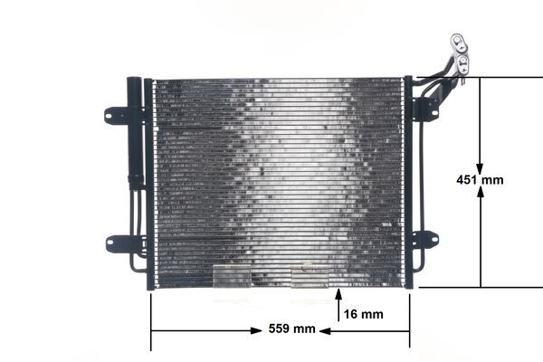Condenser, air conditioning - AC 12 000S MAHLE