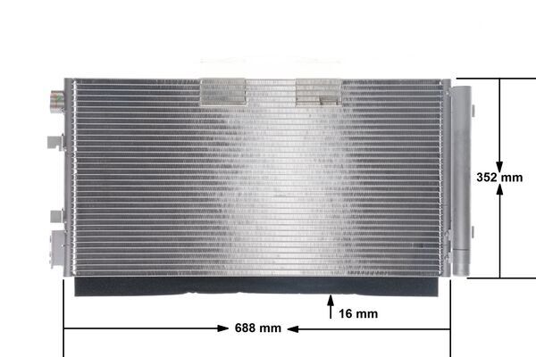 Condenser, air conditioning - AC 44 000S MAHLE