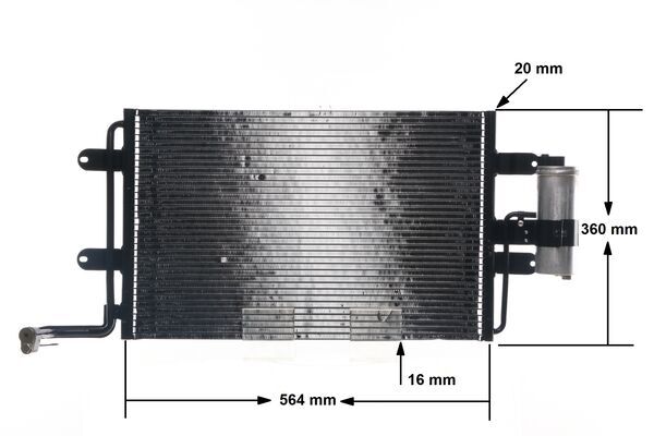 Condenser, air conditioning - AC 180 000S MAHLE