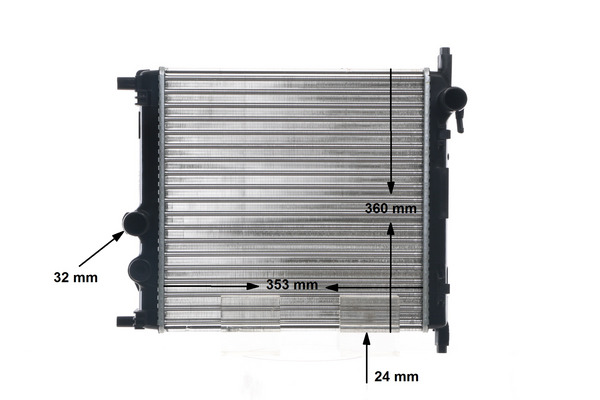 Radiator, engine cooling - CR 831 001S MAHLE