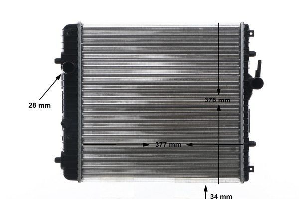 Radiator, engine cooling - CR 837 001S MAHLE