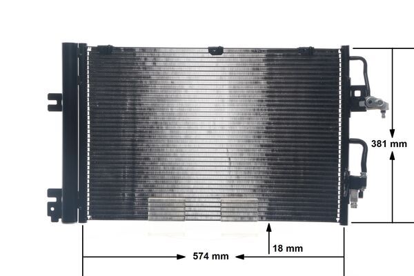 Condenser, air conditioning - AC 377 001S MAHLE
