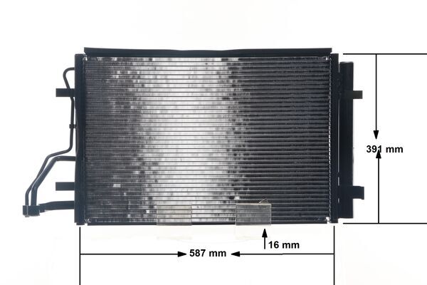 Condenser, air conditioning - AC 697 000S MAHLE