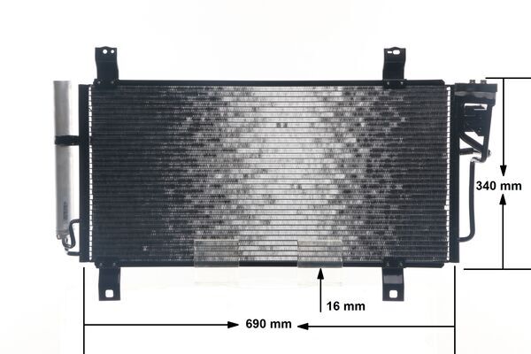 Condenser, air conditioning - AC 714 000S MAHLE