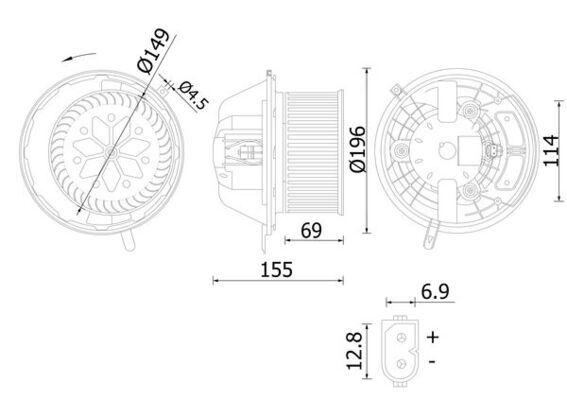 Ventilatore abitacolo - AB 219 000S MAHLE