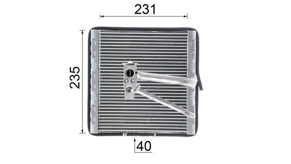 Evaporator, air conditioning - AE 93 000P MAHLE