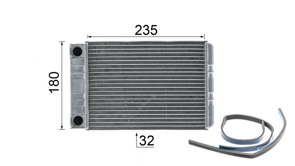 Heat Exchanger, interior heating - AH 77 000P MAHLE