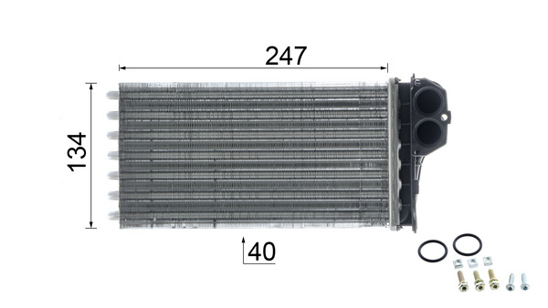 Heat Exchanger, interior heating - AH 88 000P MAHLE