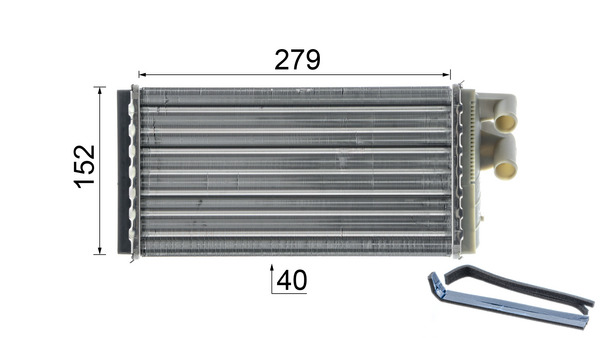 Heat Exchanger, interior heating - AH 98 000P MAHLE