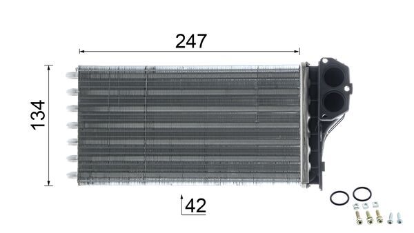 Heat Exchanger, interior heating - AH 112 000P MAHLE
