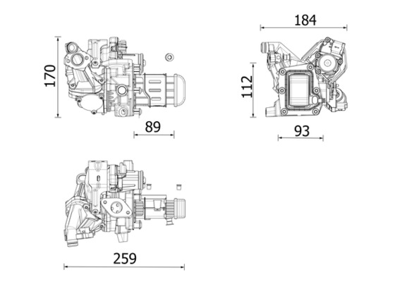 Cooler, exhaust gas recirculation - CE 42 000P MAHLE