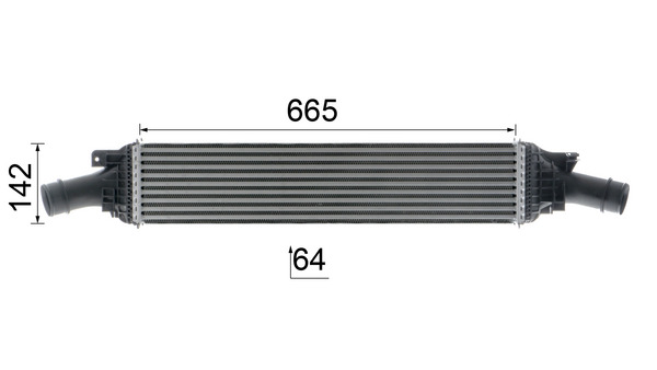 Intercooler, charger - CI 170 000P MAHLE